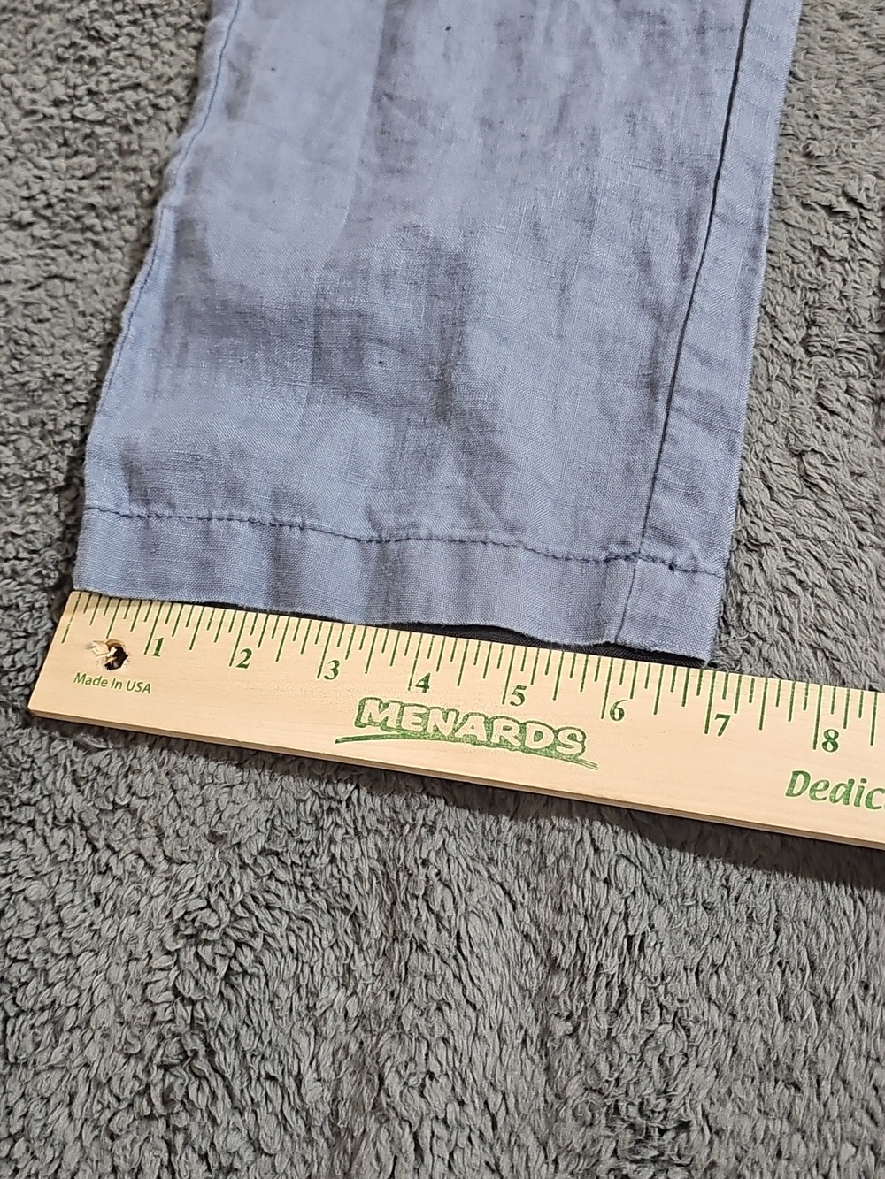 United Colors of Benetton Straight Leg 100% Linen Pants Pockets Belt Loops US 10 - Picture 11 of 13